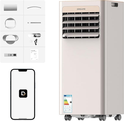 ❄️ DREAME P-Wind10 Climatiseur Mobile 9000 BTU – 3-en-1, Wi-Fi & Télécommande, Gold