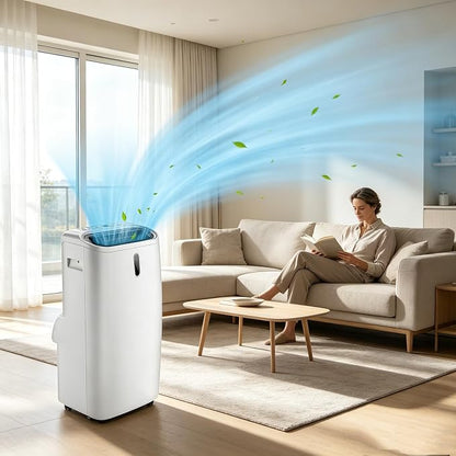 ❄️ KOMFOTTEU Climatiseur Mobile 14000 BTU – 5-en-1 WiFi, Silencieux, Pour Pièces 40m²