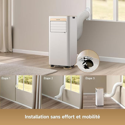 ❄️ DREAME P-Wind10 Climatiseur Mobile 9000 BTU – 3-en-1, Wi-Fi & Télécommande, Gold