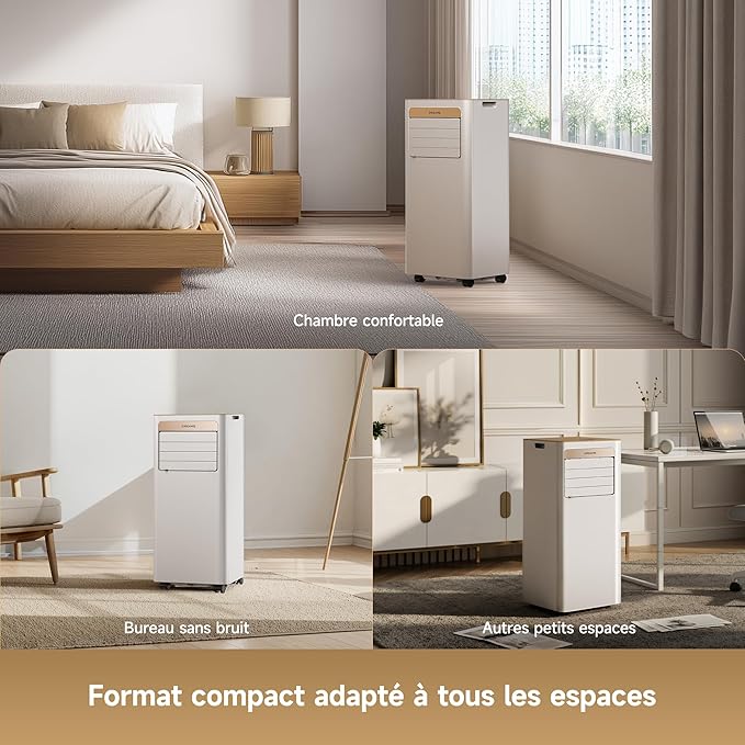 ❄️ DREAME P-Wind10 Climatiseur Mobile 9000 BTU – 3-en-1, Wi-Fi & Télécommande, Gold