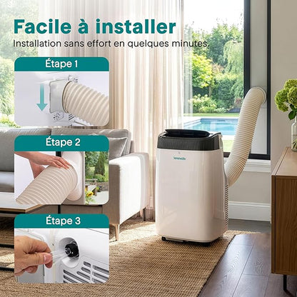 ❄️ SereneLife Climatiseur Mobile 7000 BTU – 3-en-1 Silencieux, Déshumidificateur, Télécommande, Blanc